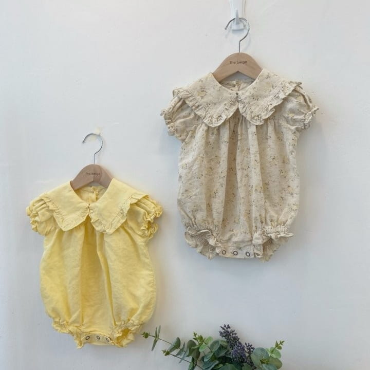 THE BEIGE - Korean Children Fashion - #Kfashion4kids - Frill Collar Bodysuit - 3