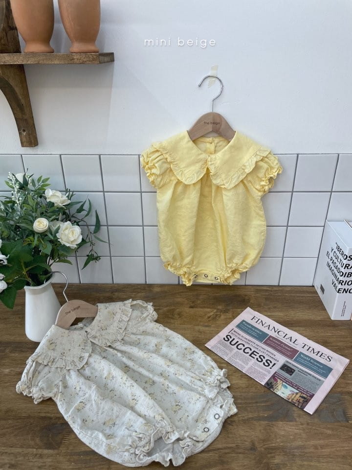 THE BEIGE - Korean Children Fashion - #Kfashion4kids - Frill Collar Bodysuit - 5