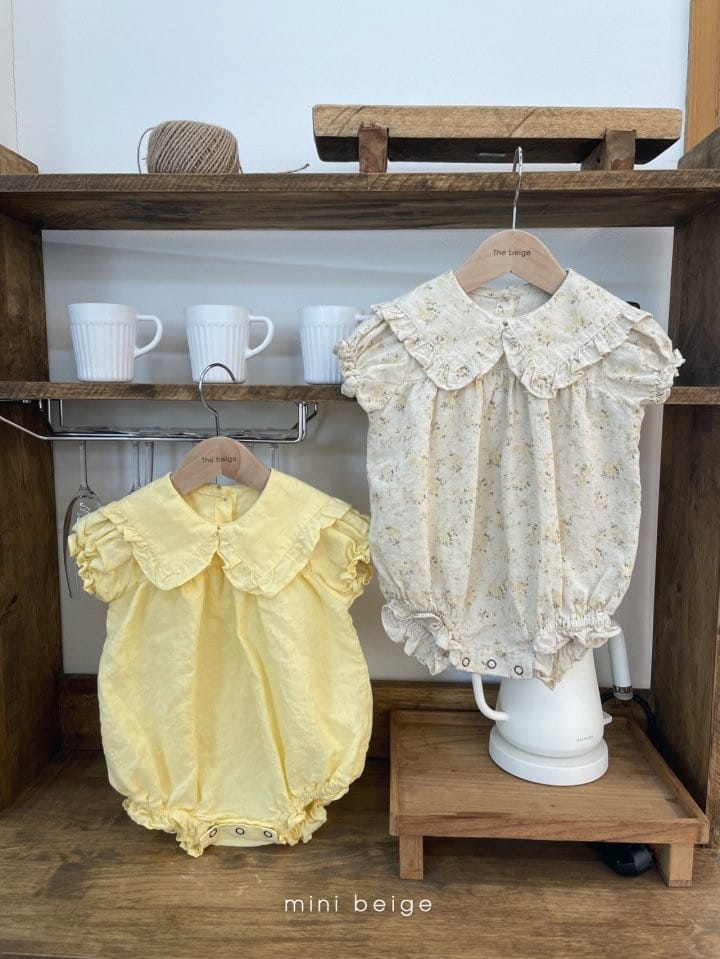 THE BEIGE - Korean Children Fashion - #Kfashion4kids - Frill Collar Bodysuit - 6