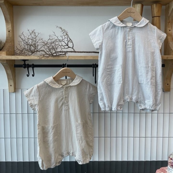 THE BEIGE - Korean Children Fashion - #Kfashion4kids - Stripes Sailor Bodysuit
