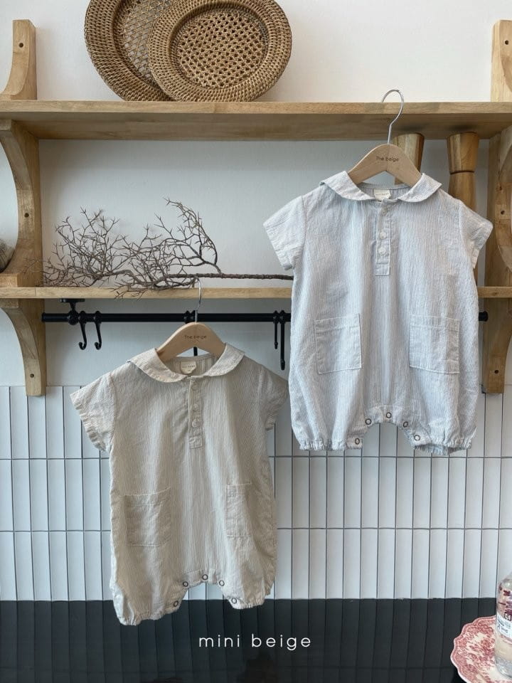 THE BEIGE - Korean Children Fashion - #Kfashion4kids - Stripes Sailor Bodysuit - 4