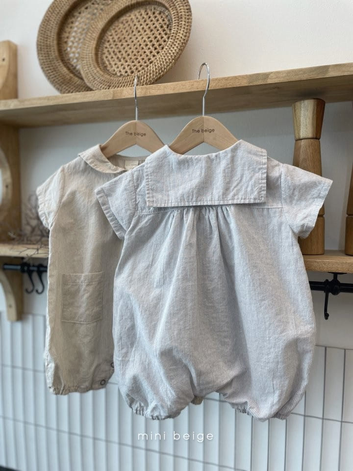 THE BEIGE - Korean Children Fashion - #Kfashion4kids - Stripes Sailor Bodysuit - 5