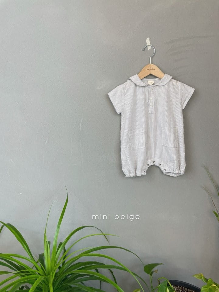 THE BEIGE - Korean Children Fashion - #Kfashion4kids - Stripes Sailor Bodysuit - 9