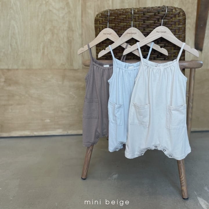 THE BEIGE - Korean Children Fashion - #Kfashion4kids - Pocket Sleeveless Bodysuit