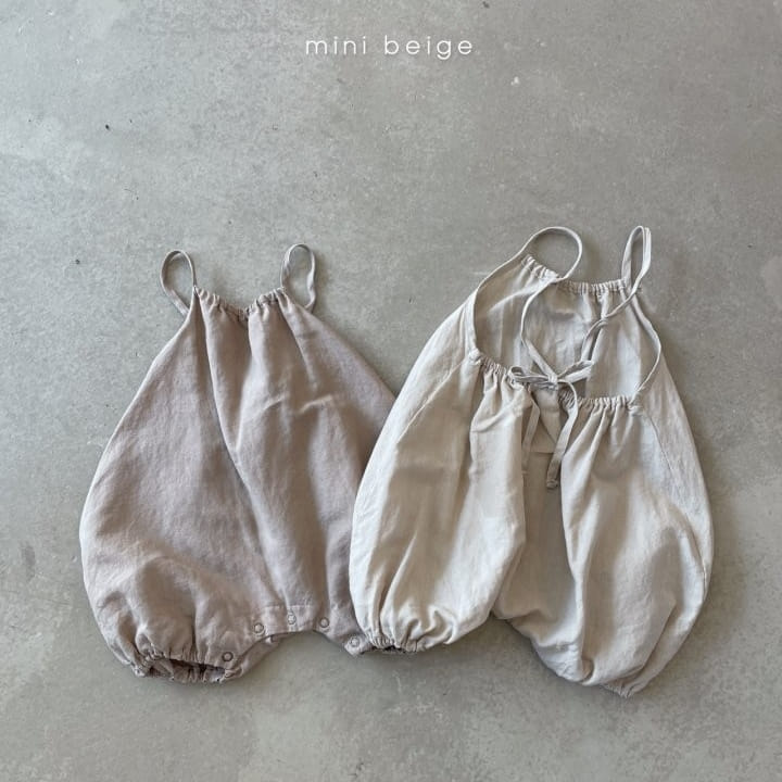 THE BEIGE - Korean Children Fashion - #Kfashion4kids - Linen String Sleeveless Bodysuit