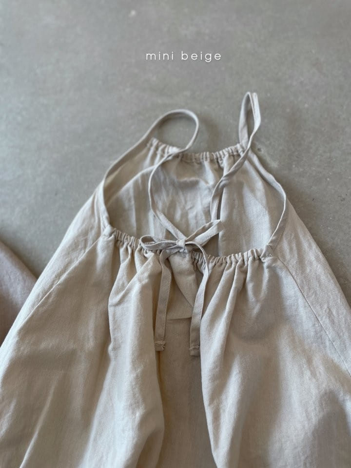 THE BEIGE - Korean Children Fashion - #Kfashion4kids - Linen String Sleeveless Bodysuit - 9