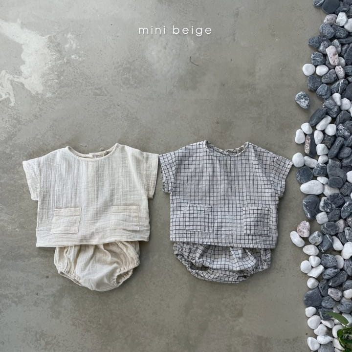 THE BEIGE - Korean Children Fashion - #Kfashion4kids - Short Sleeves Bloomer Set