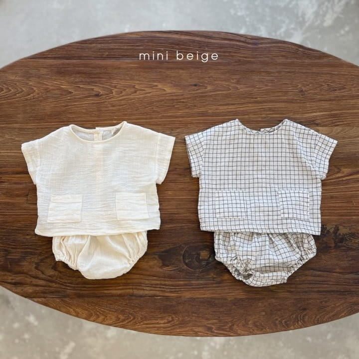 THE BEIGE - Korean Children Fashion - #Kfashion4kids - Short Sleeves Bloomer Set - 3