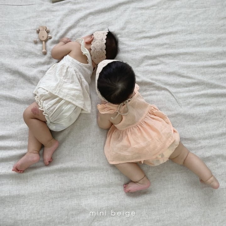 THE BEIGE - Korean Children Fashion - #Kfashion4kids - Wing Sleeveless Bloomer Set