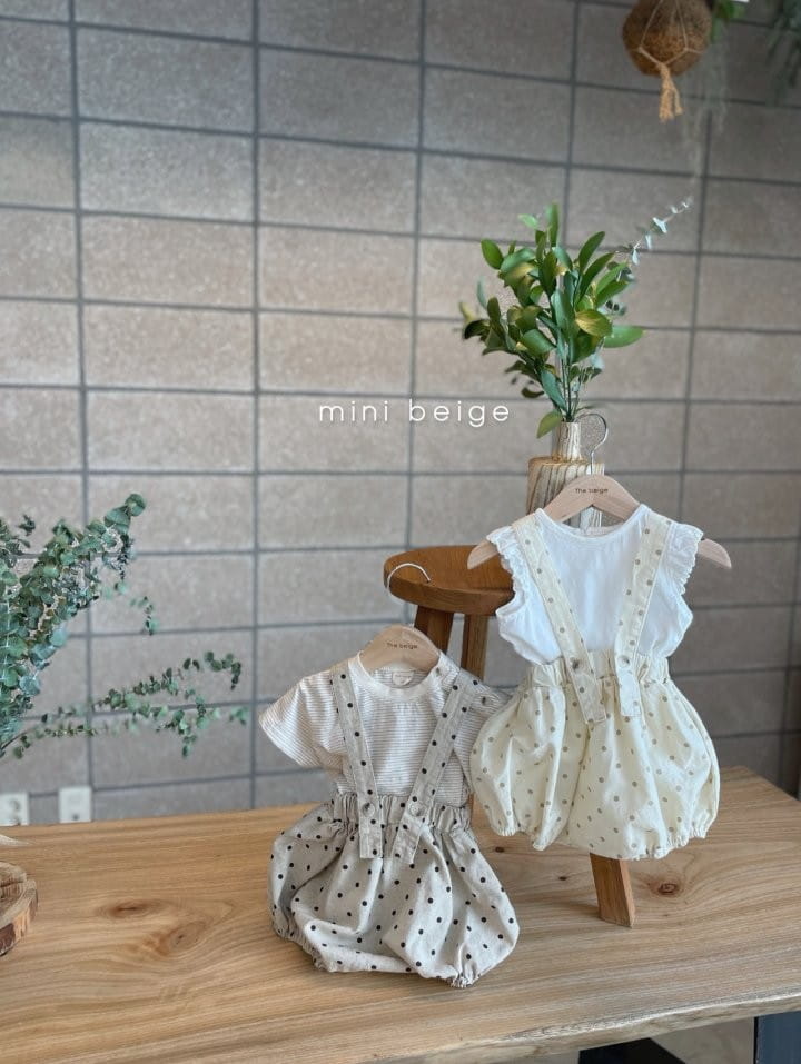 THE BEIGE - Korean Children Fashion - #Kfashion4kids - Dot Dungarees Bloomer - 8