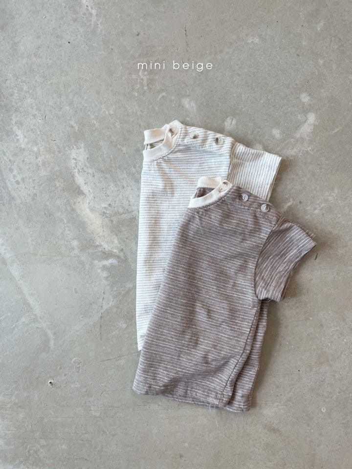 THE BEIGE - Korean Children Fashion - #Kfashion4kids - Stripes Button Tee - 10