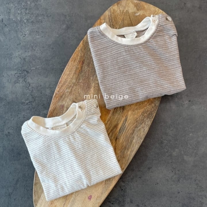 THE BEIGE - Korean Children Fashion - #Kfashion4kids - Stripes Button Tee - 3