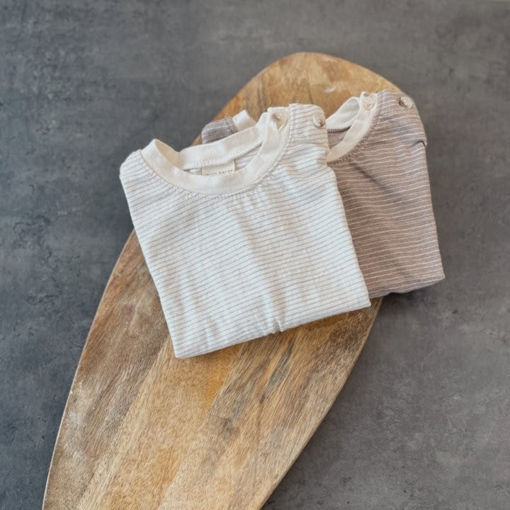 THE BEIGE - Korean Children Fashion - #Kfashion4kids - Stripes Button Tee - 4