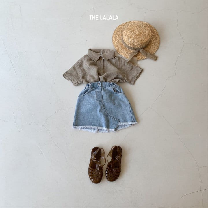 THE LALALA - Korean Children Fashion - #Kfashion4kids - Natural Denim Skirt - 9