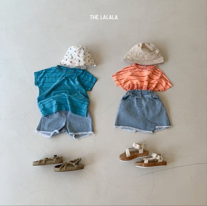 THE LALALA - Korean Children Fashion - #Kfashion4kids - Vivid Multi Stripes Tee - 4