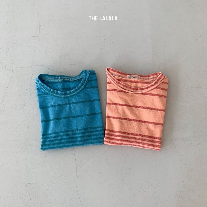 THE LALALA - Korean Children Fashion - #Kfashion4kids - Vivid Multi Stripes Tee - 7