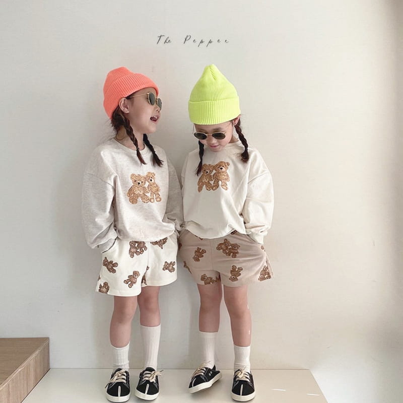 THE PEPPER - Korean Children Fashion - #Kfashion4kids - Bear Top Bottom Set - 11