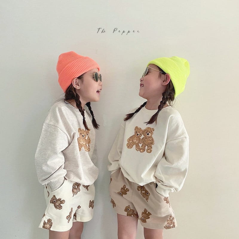 THE PEPPER - Korean Children Fashion - #Kfashion4kids - Bear Top Bottom Set - 4