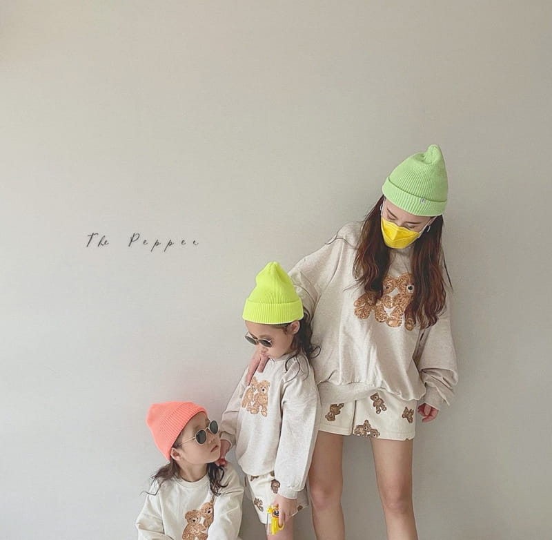 THE PEPPER - Korean Children Fashion - #Kfashion4kids - Bear Top Bottom Set - 5