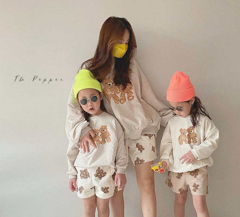 THE PEPPER - Korean Children Fashion - #Kfashion4kids - Bear Top Bottom Set - 7
