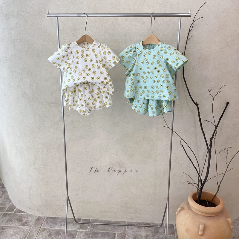 THE PEPPER - Korean Children Fashion - #Kfashion4kids - Daisy Top Bottom Set - 2