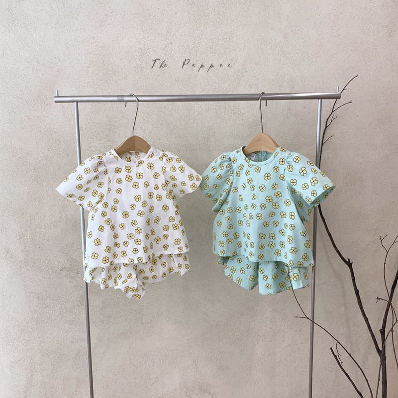 THE PEPPER - Korean Children Fashion - #Kfashion4kids - Daisy Top Bottom Set - 4