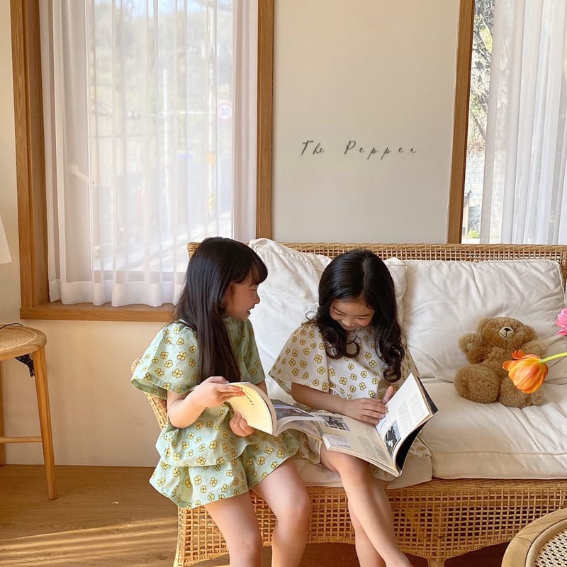 THE PEPPER - Korean Children Fashion - #Kfashion4kids - Daisy Top Bottom Set - 5