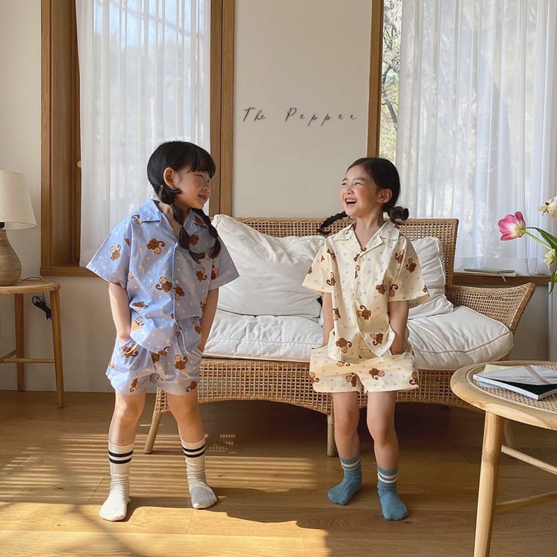 THE PEPPER - Korean Children Fashion - #Kfashion4kids - Monkey Top Bottom Set