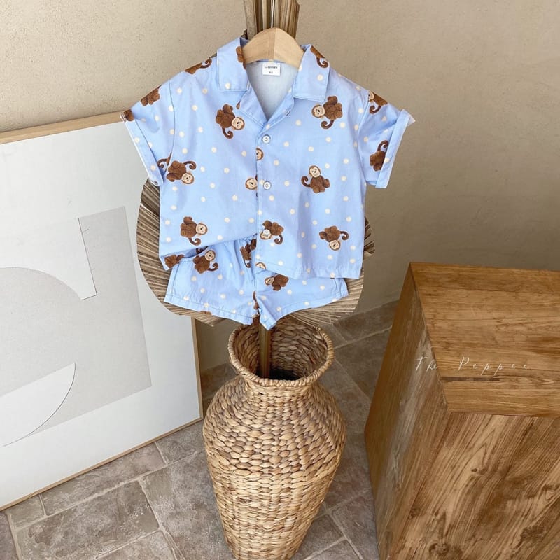 THE PEPPER - Korean Children Fashion - #Kfashion4kids - Monkey Top Bottom Set - 12