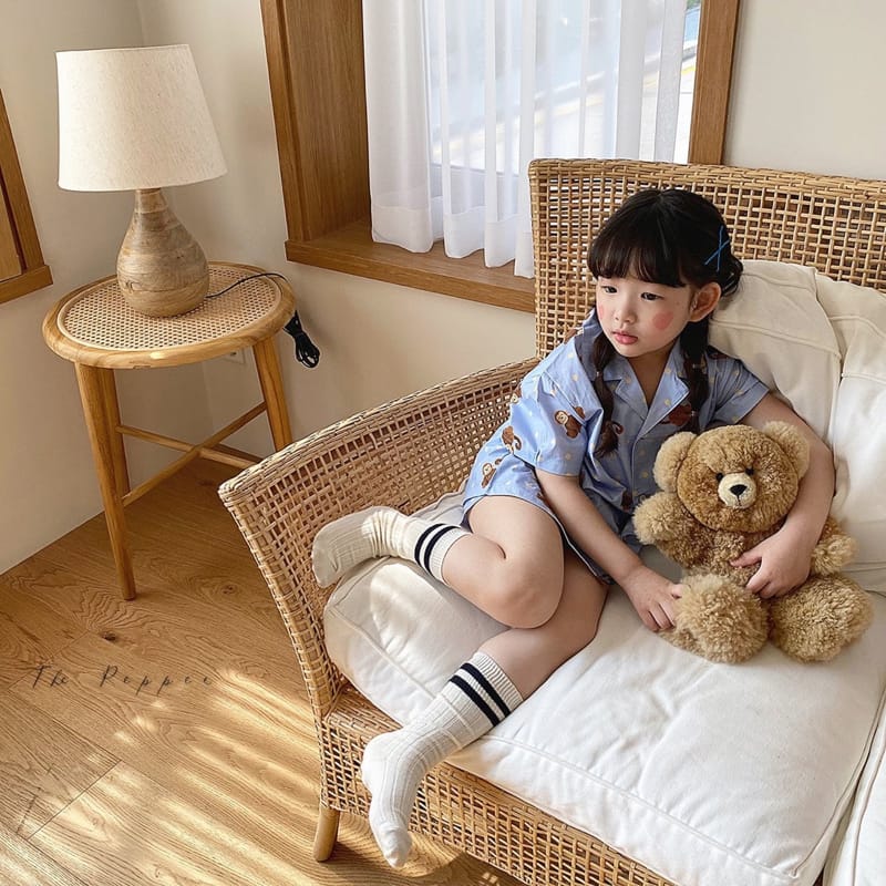 THE PEPPER - Korean Children Fashion - #Kfashion4kids - Monkey Top Bottom Set - 6
