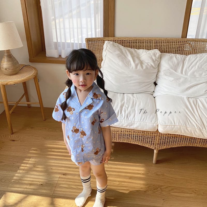 THE PEPPER - Korean Children Fashion - #Kfashion4kids - Monkey Top Bottom Set - 8