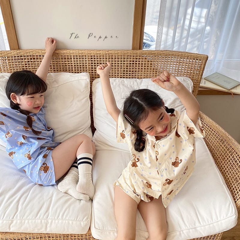THE PEPPER - Korean Children Fashion - #Kfashion4kids - Monkey Top Bottom Set - 9