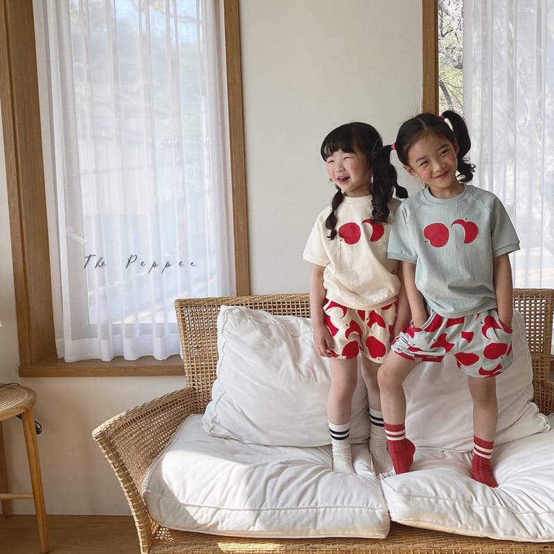 THE PEPPER - Korean Children Fashion - #Kfashion4kids - Apple Top Bottom Set - 10