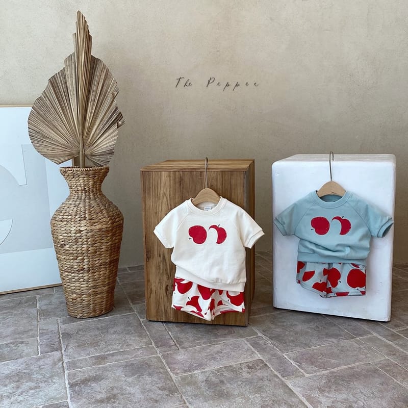 THE PEPPER - Korean Children Fashion - #Kfashion4kids - Apple Top Bottom Set - 12