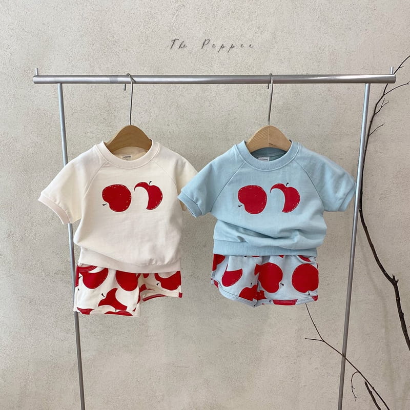 THE PEPPER - Korean Children Fashion - #Kfashion4kids - Apple Top Bottom Set - 2