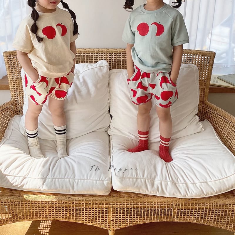 THE PEPPER - Korean Children Fashion - #Kfashion4kids - Apple Top Bottom Set - 4