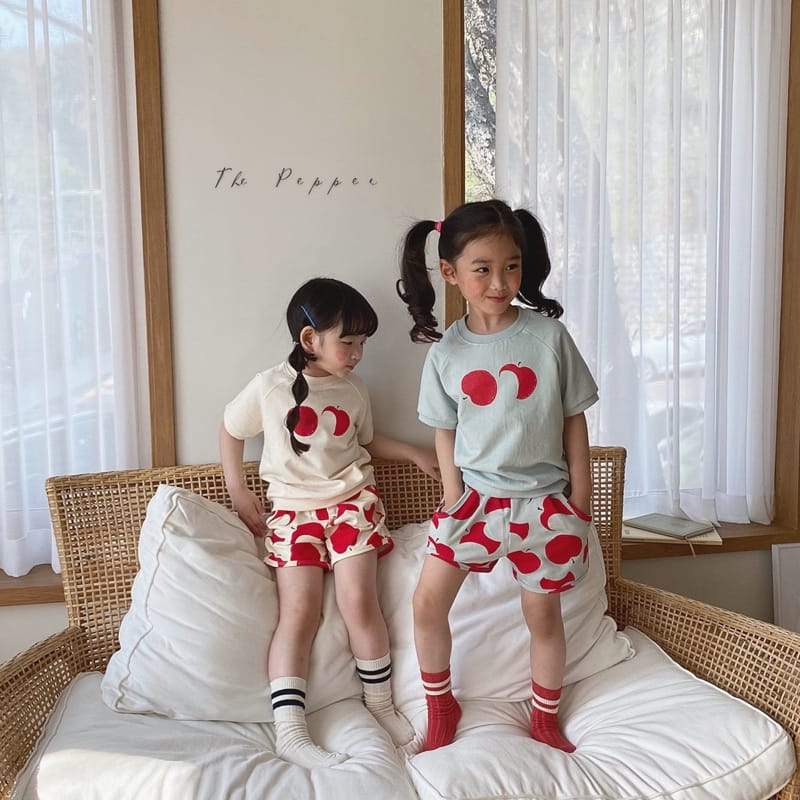 THE PEPPER - Korean Children Fashion - #Kfashion4kids - Apple Top Bottom Set - 5