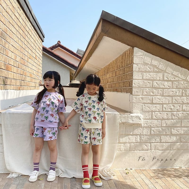 THE PEPPER - Korean Children Fashion - #Kfashion4kids - Palm Top Bottom Set