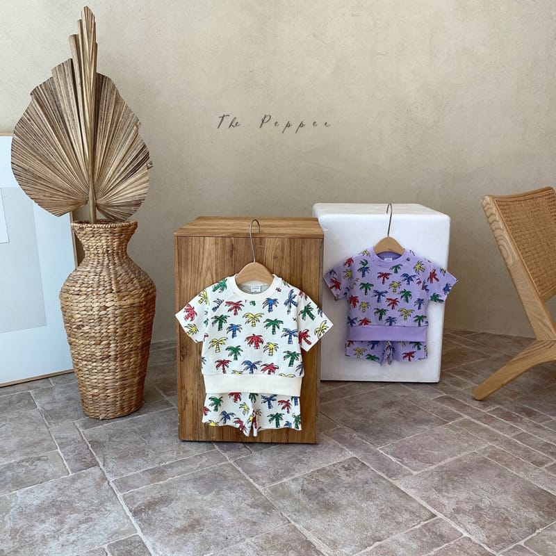 THE PEPPER - Korean Children Fashion - #Kfashion4kids - Palm Top Bottom Set - 12