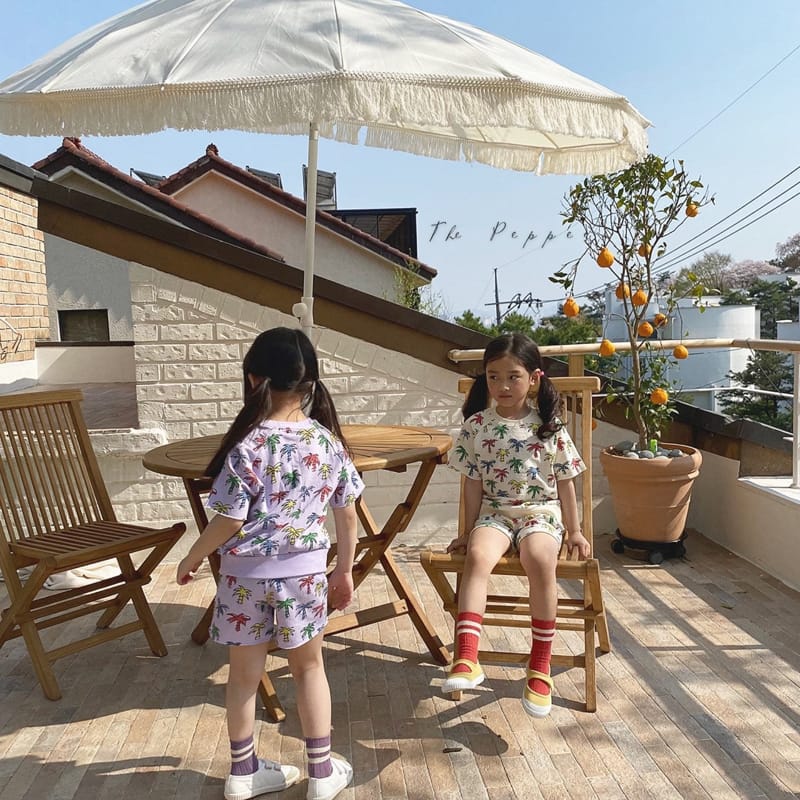 THE PEPPER - Korean Children Fashion - #Kfashion4kids - Palm Top Bottom Set - 4