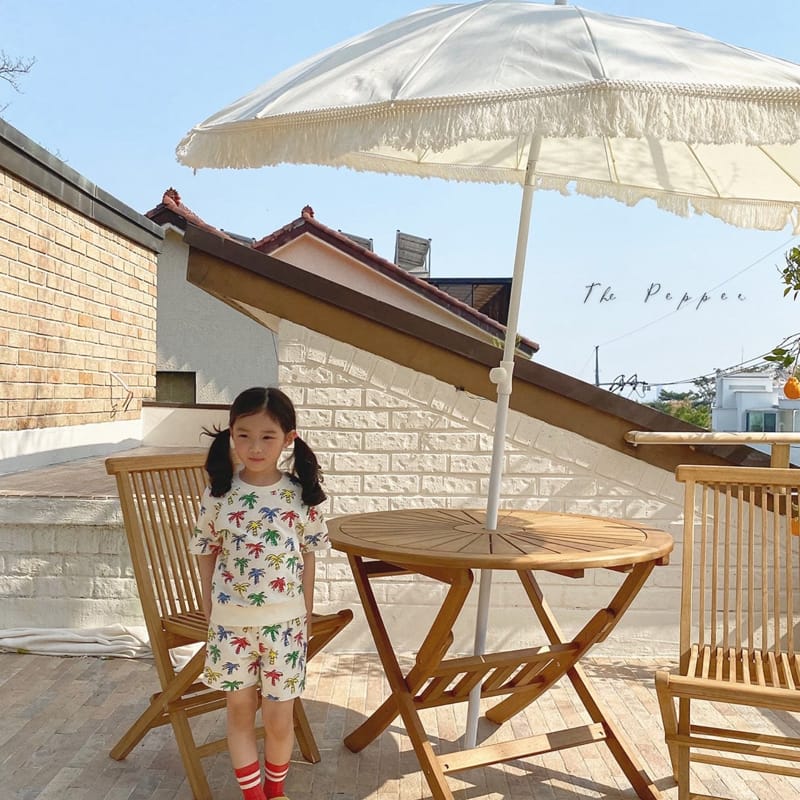 THE PEPPER - Korean Children Fashion - #Kfashion4kids - Palm Top Bottom Set - 5