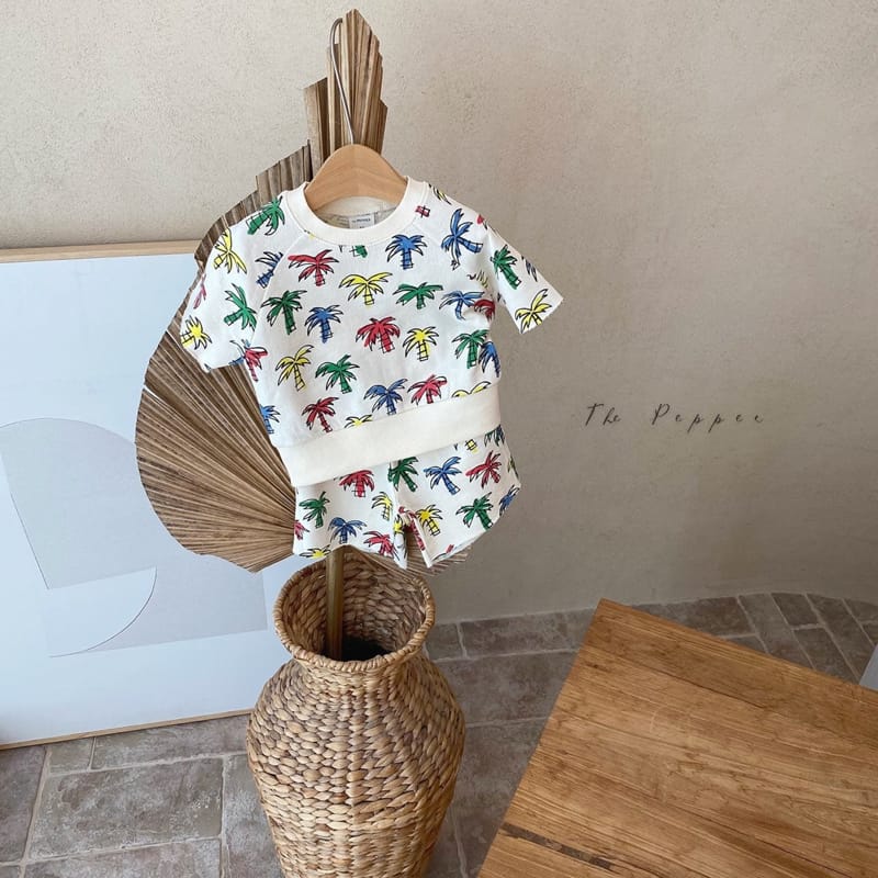 THE PEPPER - Korean Children Fashion - #Kfashion4kids - Palm Top Bottom Set - 8