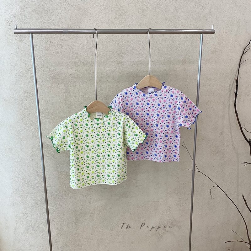 THE PEPPER - Korean Children Fashion - #Kfashion4kids - Flower Tee