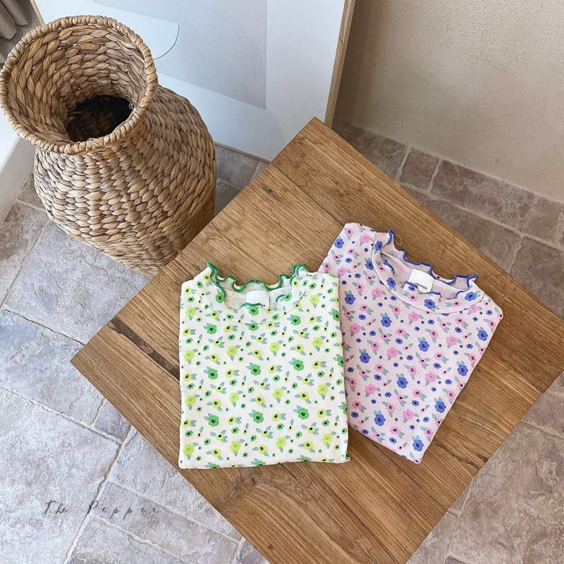 THE PEPPER - Korean Children Fashion - #Kfashion4kids - Flower Tee - 4