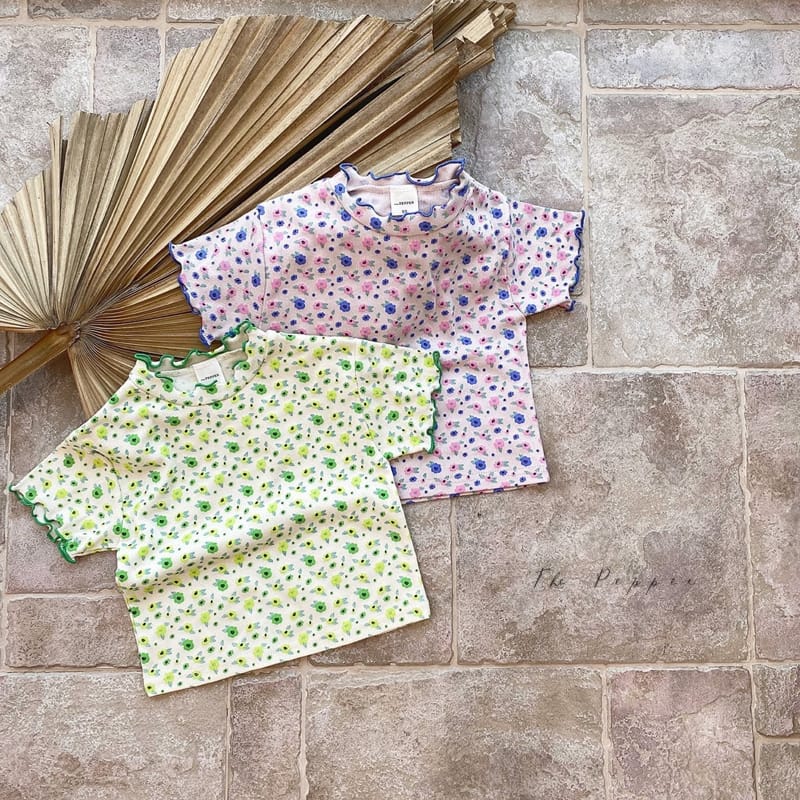 THE PEPPER - Korean Children Fashion - #Kfashion4kids - Flower Tee - 6