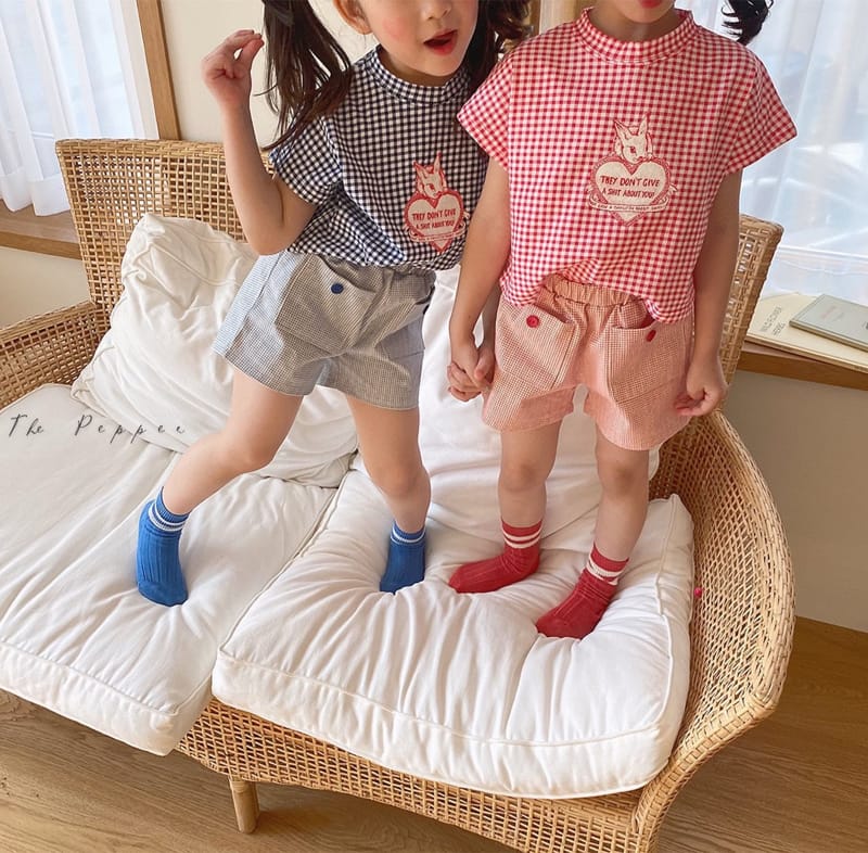 THE PEPPER - Korean Children Fashion - #Kfashion4kids - Check Shorts - 6