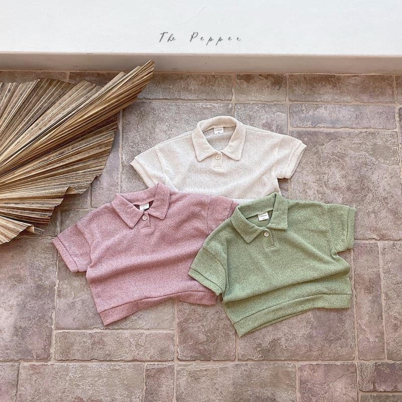 THE PEPPER - Korean Children Fashion - #Kfashion4kids - Knit Collar Tee - 2