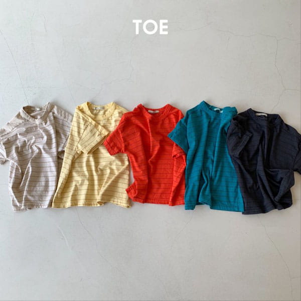 TOE - Korean Children Fashion - #Kfashion4kids - Bran Stripes Pigment Tee