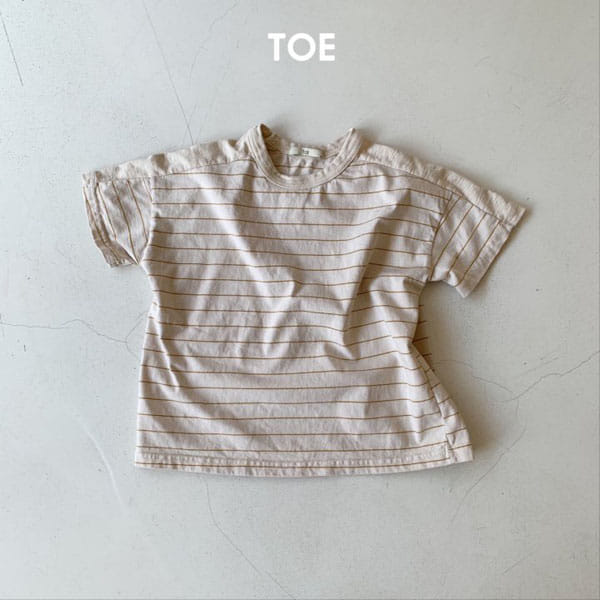 TOE - Korean Children Fashion - #Kfashion4kids - Bran Stripes Pigment Tee - 2