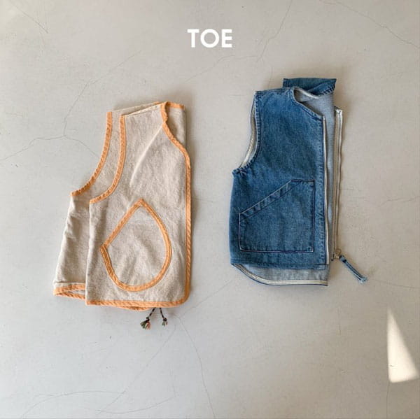 TOE - Korean Children Fashion - #Kfashion4kids - Canvas Denim Vest
